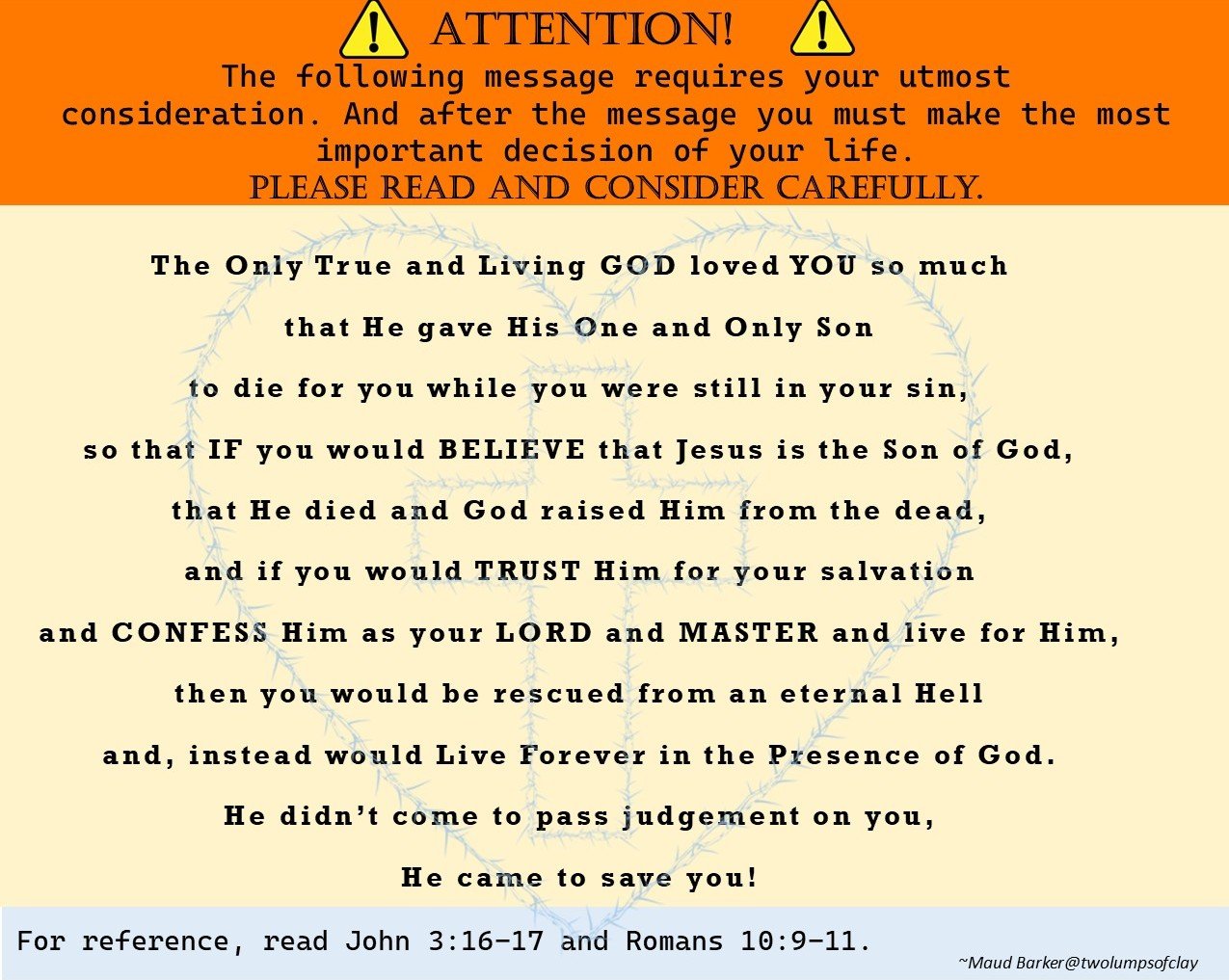 Please Read and Consider Carefully!